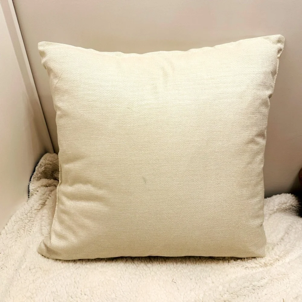 16x16 linen Black Labrador Pillow